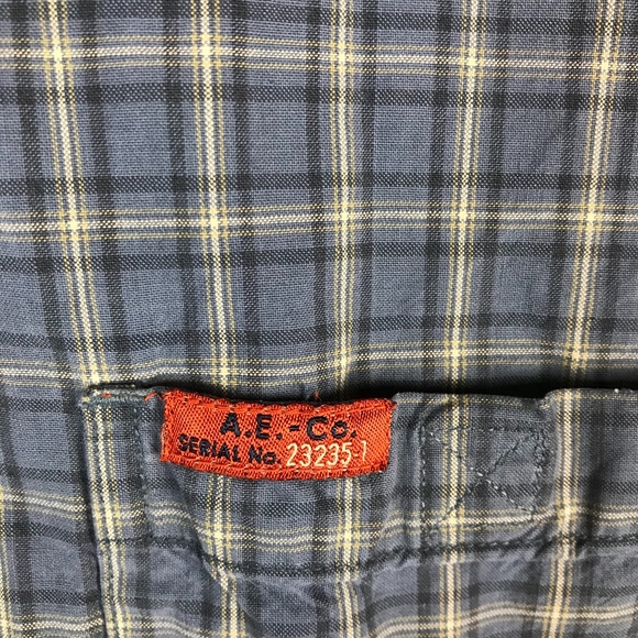 American Eagle Plaid Button Down Long Sleeve Shirt - Picture 5 of 7